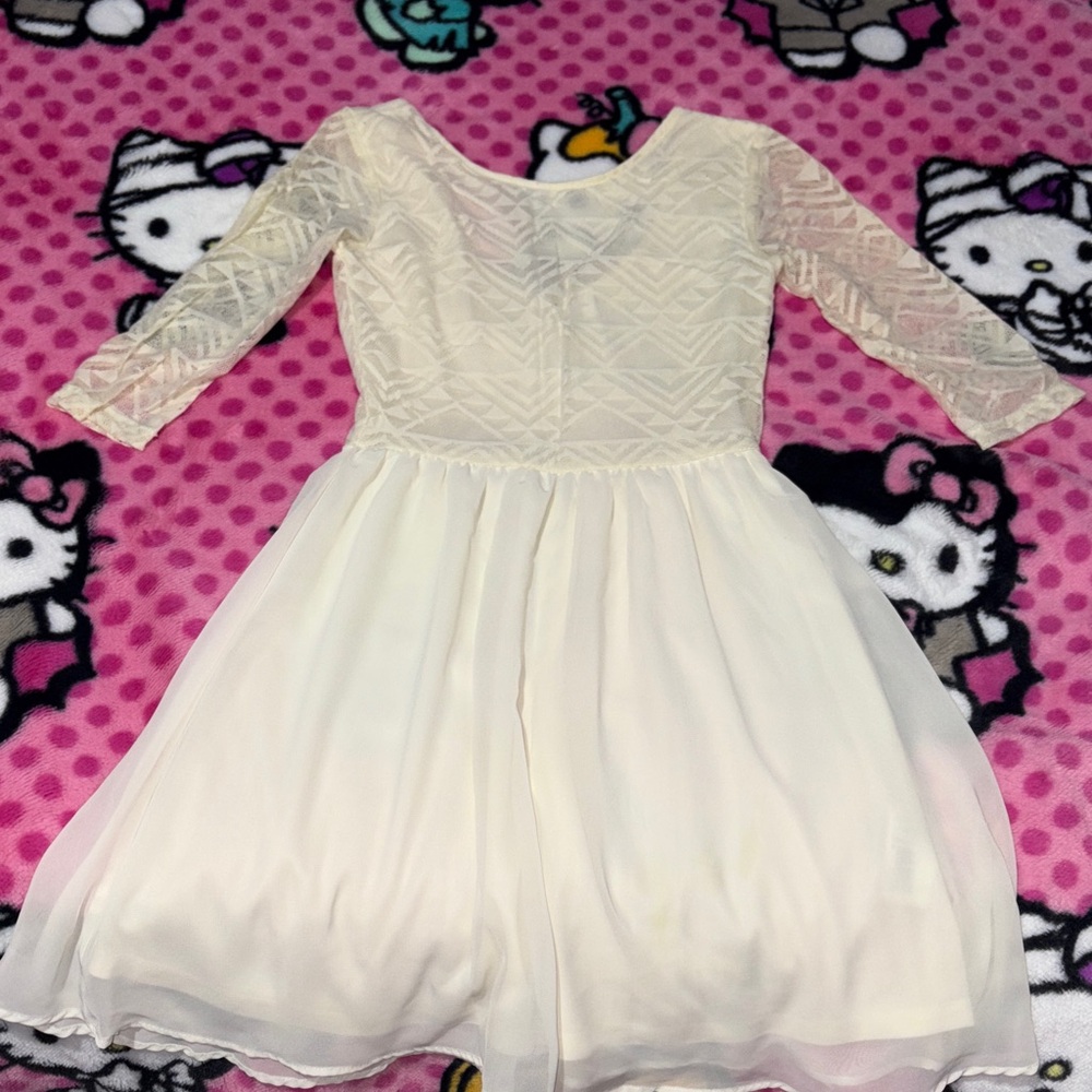 Divided Cream Dress
